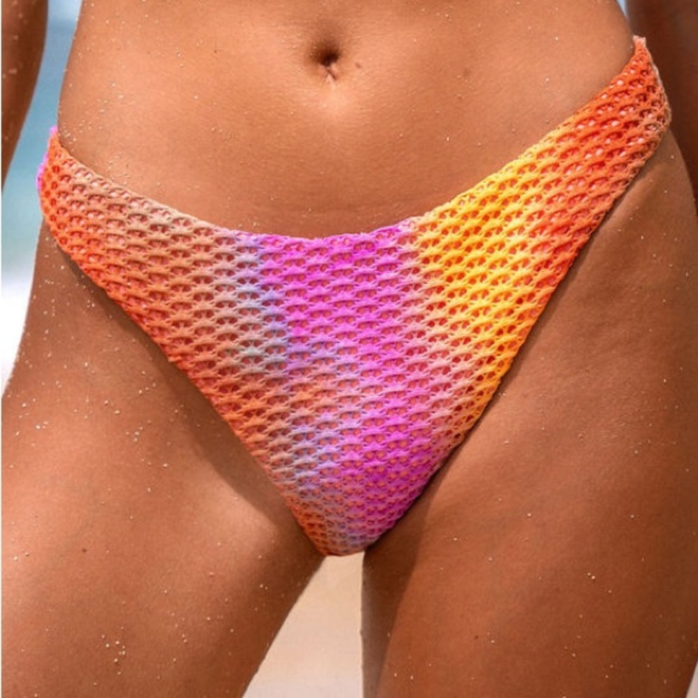 BERLOOK Orange Crochet Bikini Bottom ONLY 53